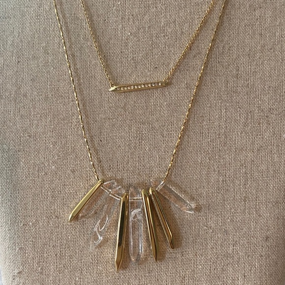 NWOT Stella & Dot Gold Rebel Cluster Necklace - Picture 7 of 9